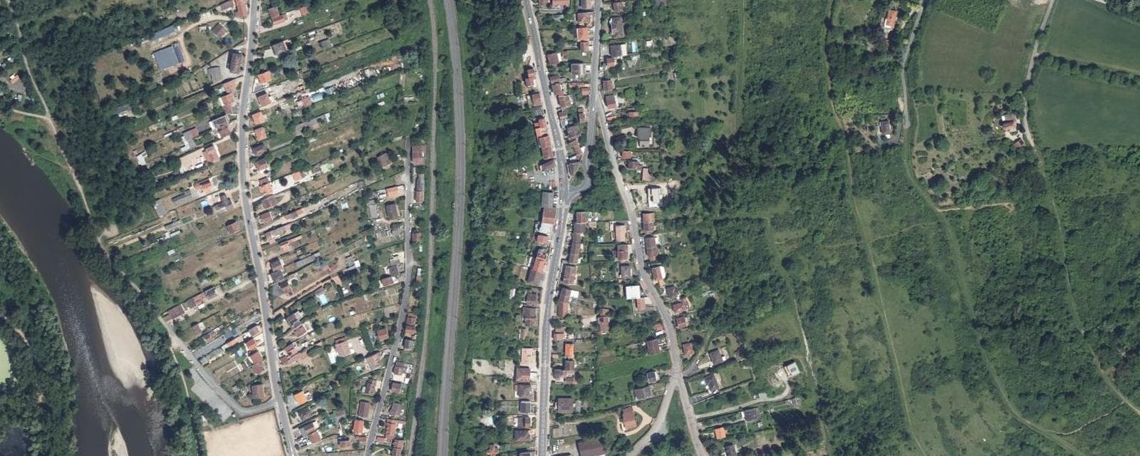Vue aérienne de Abrest (Allier)