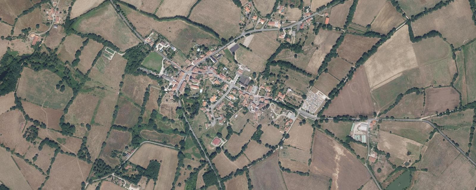 Vue aérienne de Abzac (Charente)
