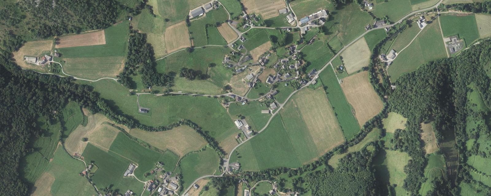 Vue aérienne de Alçay-Alçabéhéty-Sunharette (Pyrénées-Atlantiques)