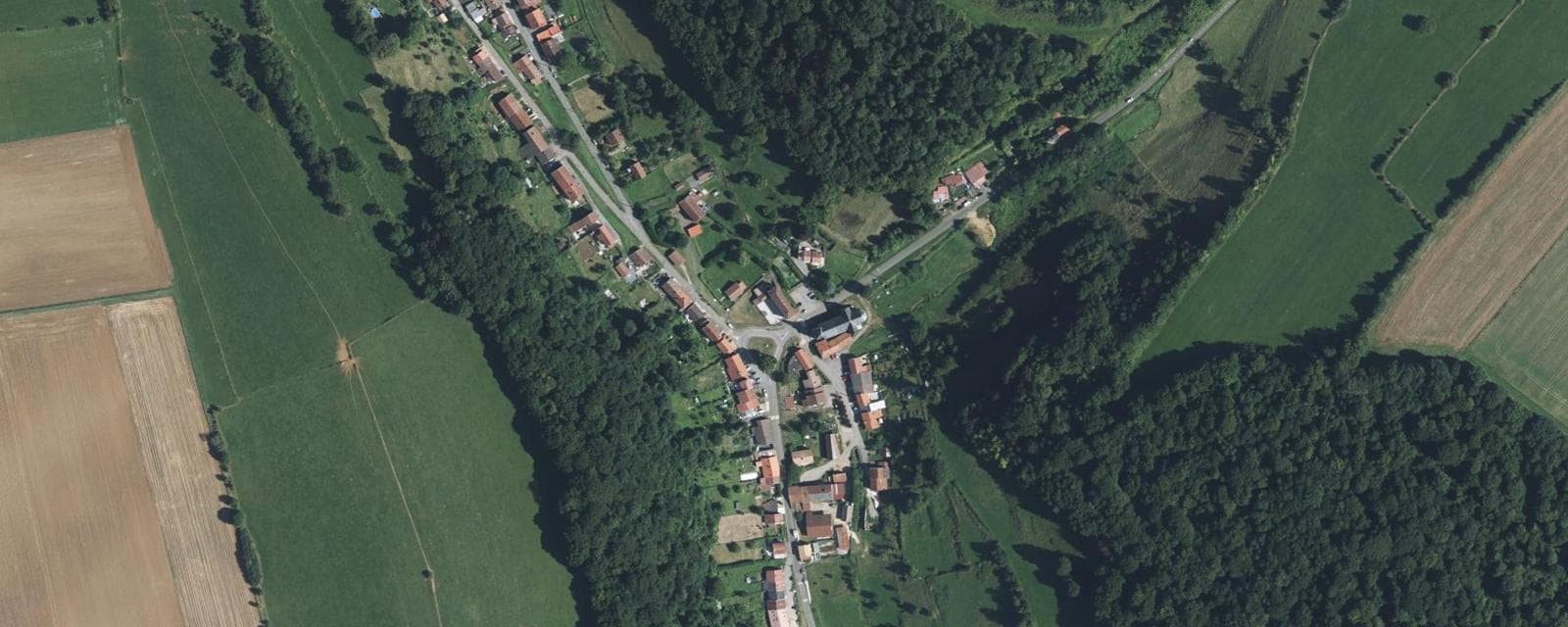 Vue aérienne de Allondrelle-la-Malmaison (Meurthe-et-Moselle)