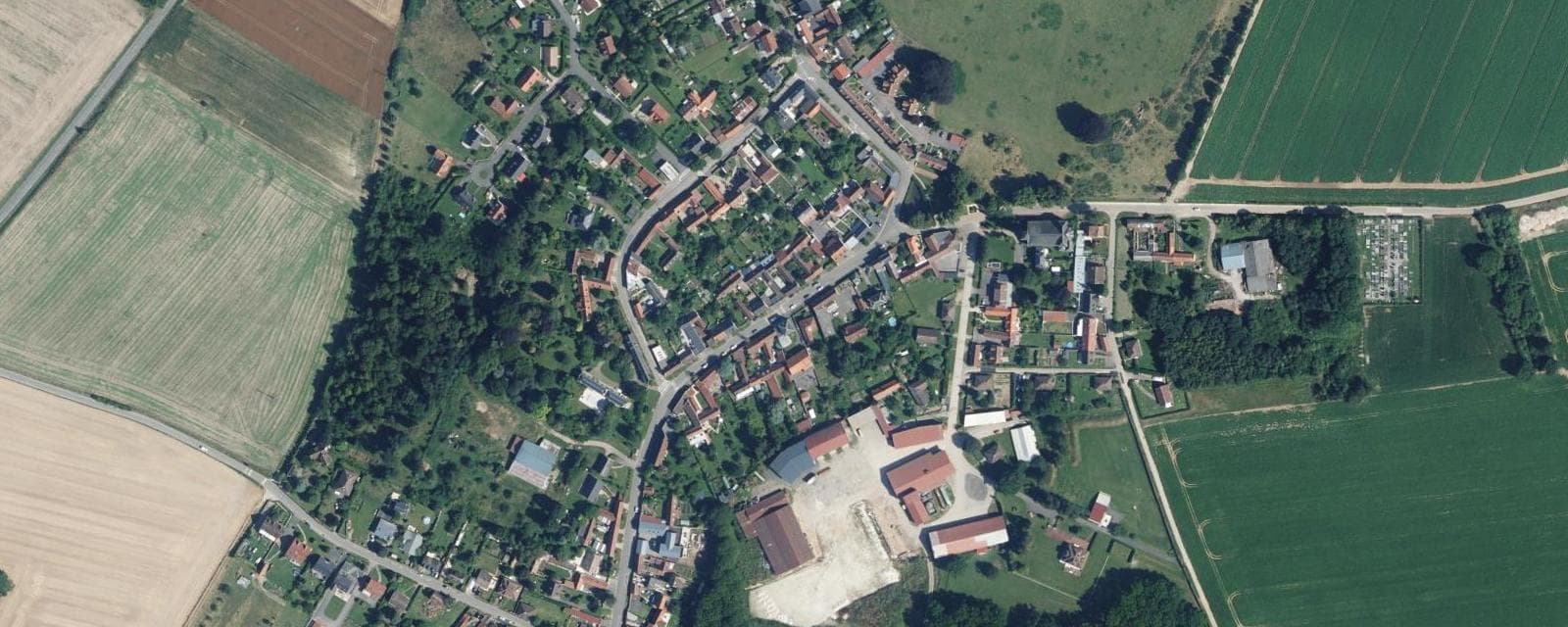 Vue aérienne de Allonville (Somme)