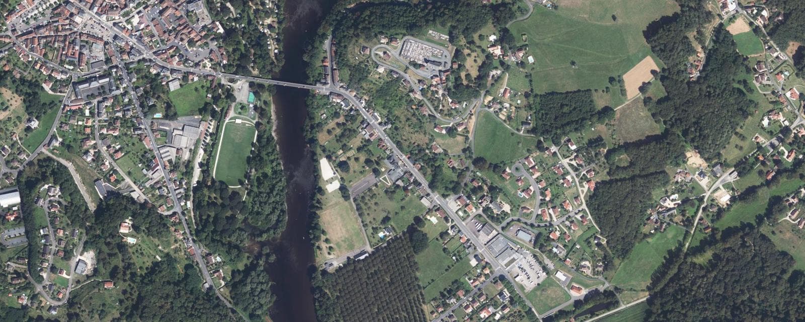 Vue aérienne de Altillac (Corrèze)