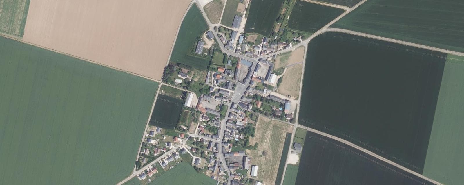 Vue aérienne de Andonville (Loiret)