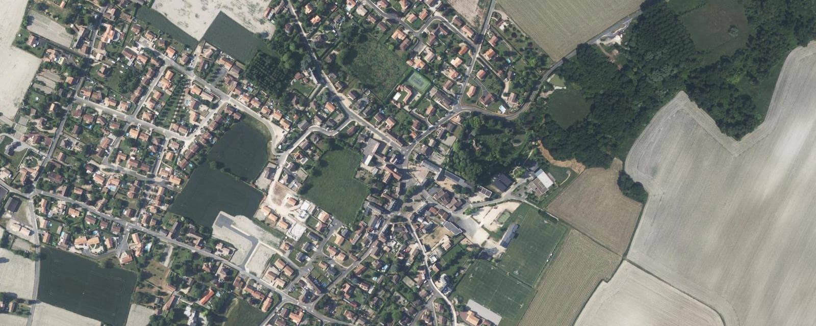 Vue aérienne de Availles-en-Châtellerault (Vienne)
