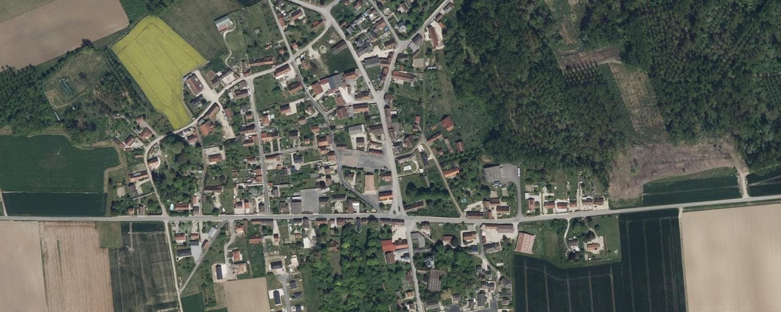 Vue aérienne de Bagneux (Marne)