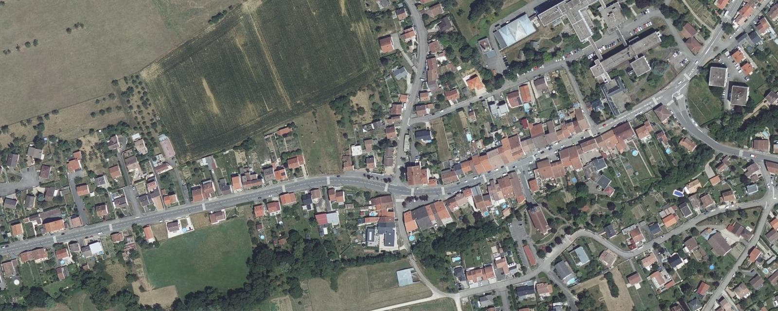 Vue aérienne de Bainville-sur-Madon (Meurthe-et-Moselle)
