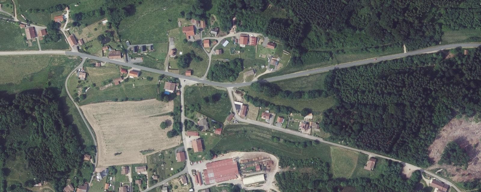 Vue aérienne de Barbey-Seroux (Vosges)