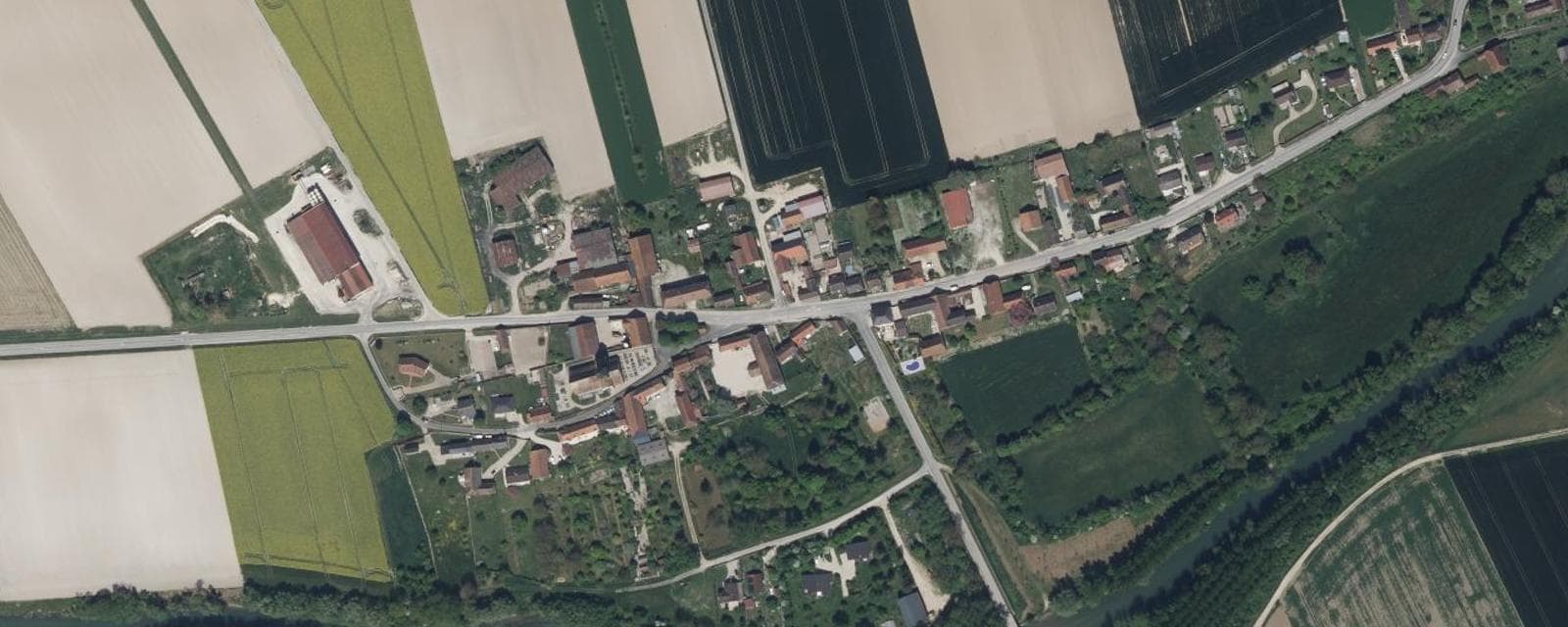 Vue aérienne de Baudement (Marne)