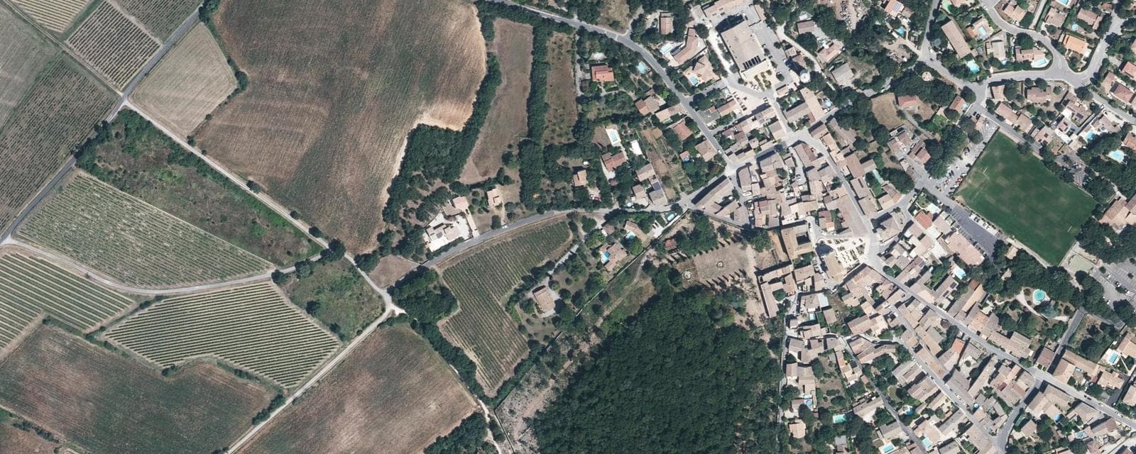 Vue aérienne de Beaulieu (Hérault)
