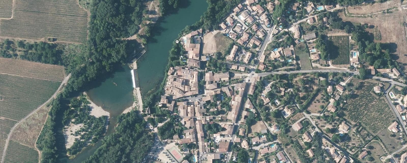 Vue aérienne de Bélarga (Hérault)