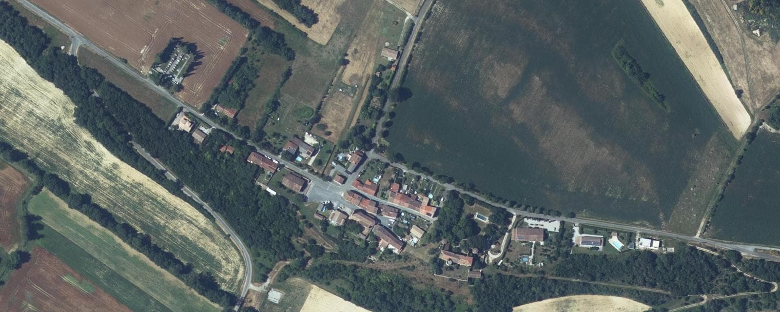 Vue aérienne de Bélesta-en-Lauragais (Haute-Garonne)
