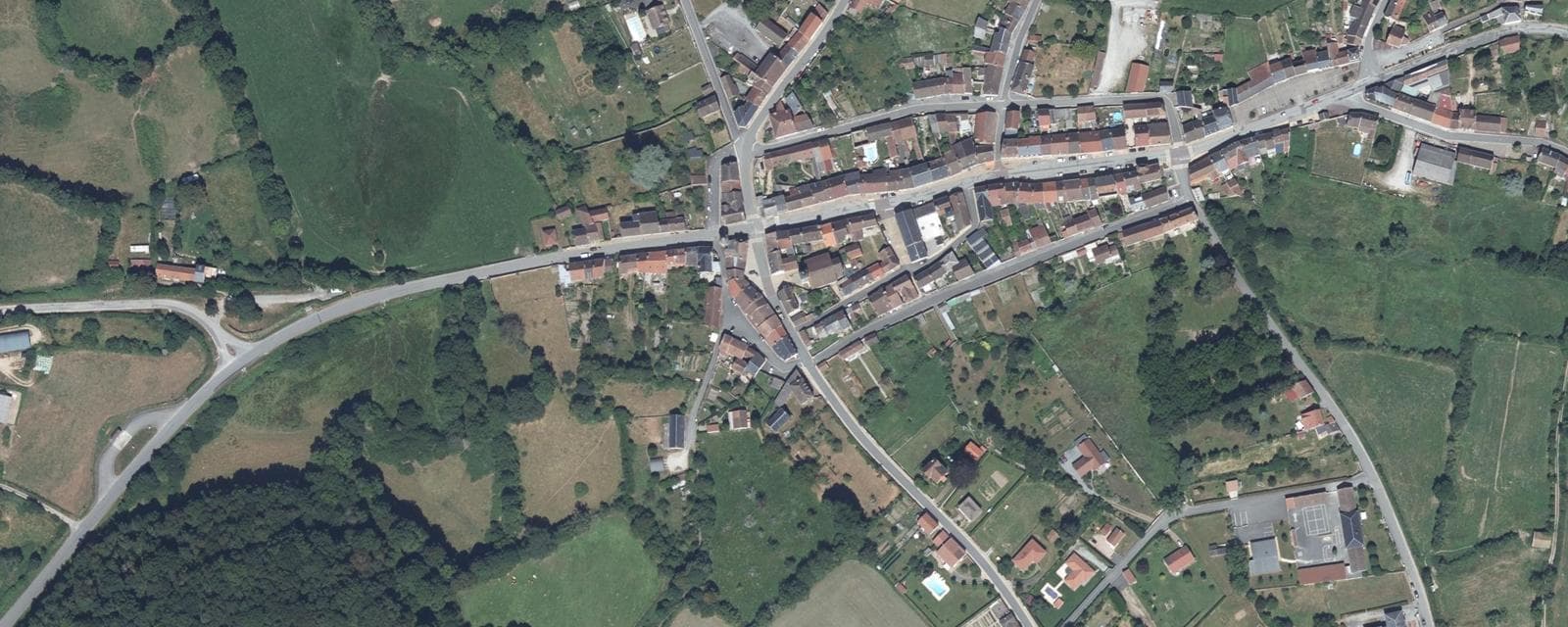 Vue aérienne de Bellegarde-en-Marche (Creuse)