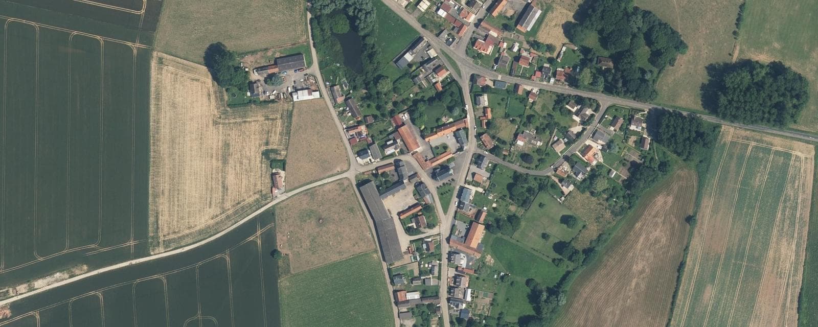 Vue aérienne de Benay (Aisne)
