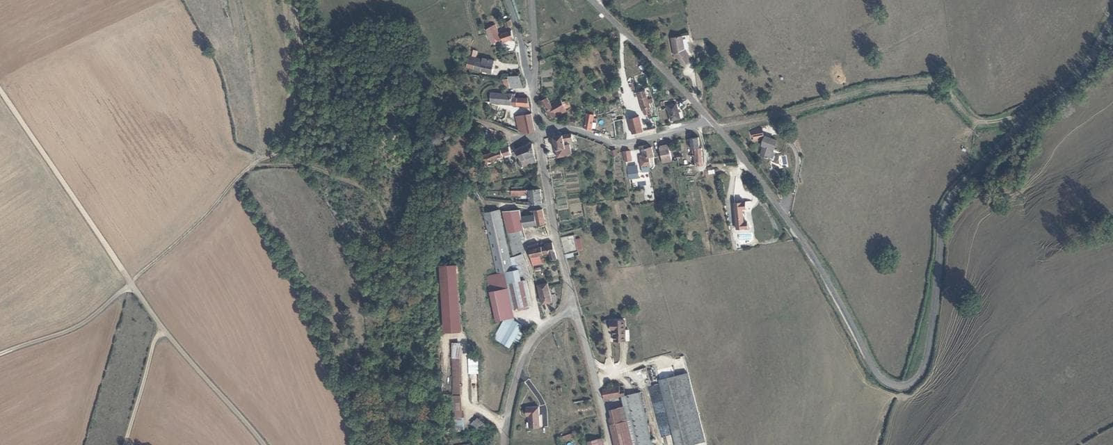Vue aérienne de Benoisey (Côte-d'Or)