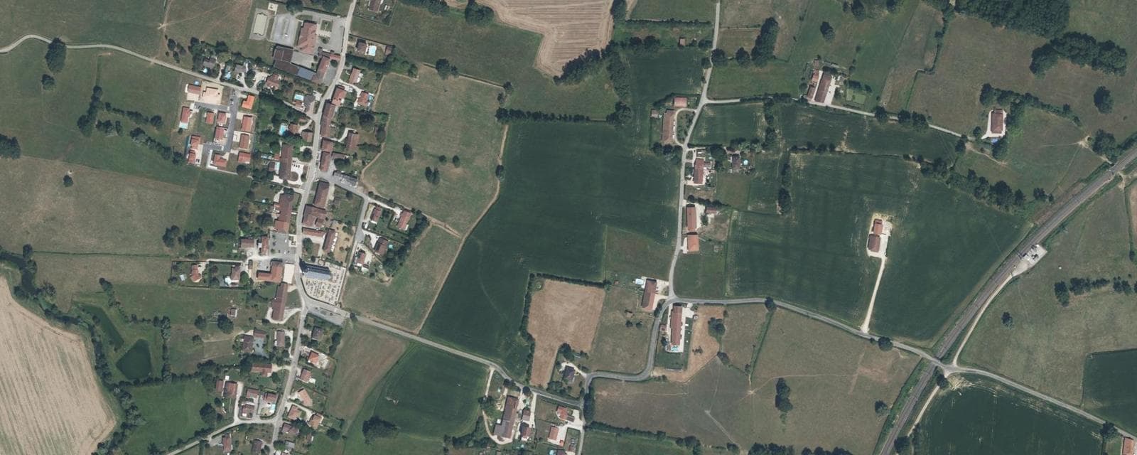 Vue aérienne de Bény (Ain)