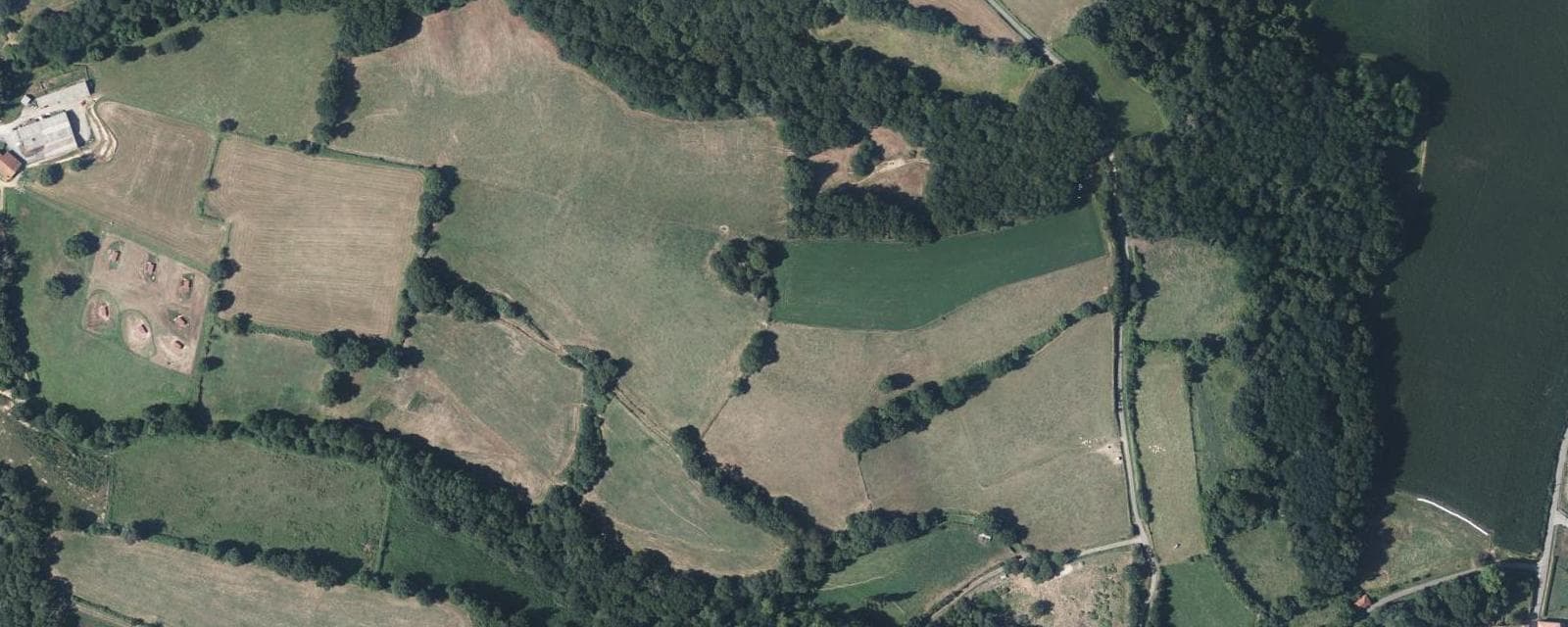 Vue aérienne de Bergouey-Viellenave (Pyrénées-Atlantiques)