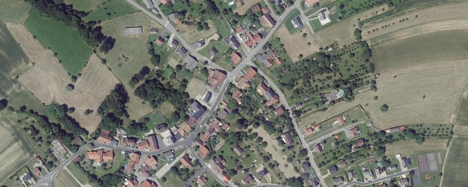 Vue aérienne de Berling (Moselle)