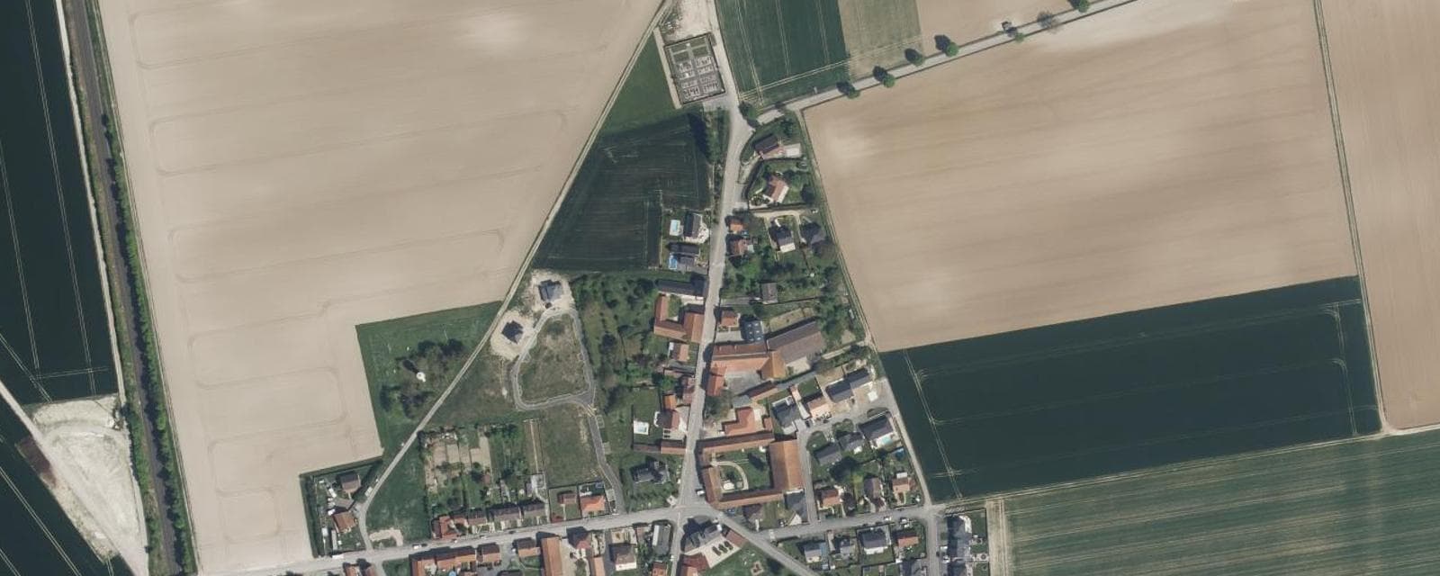 Vue aérienne de Berméricourt (Marne)