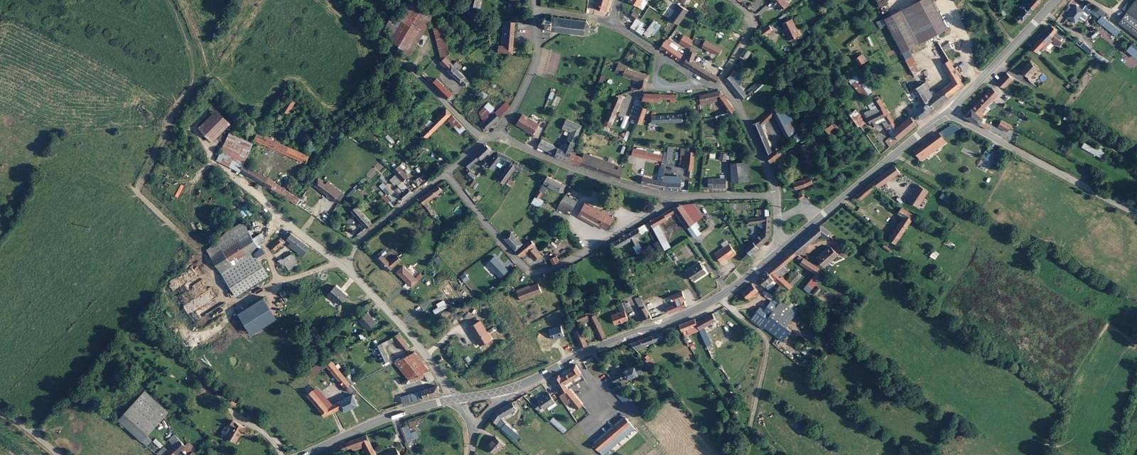 Vue aérienne de Berneuil (Somme)