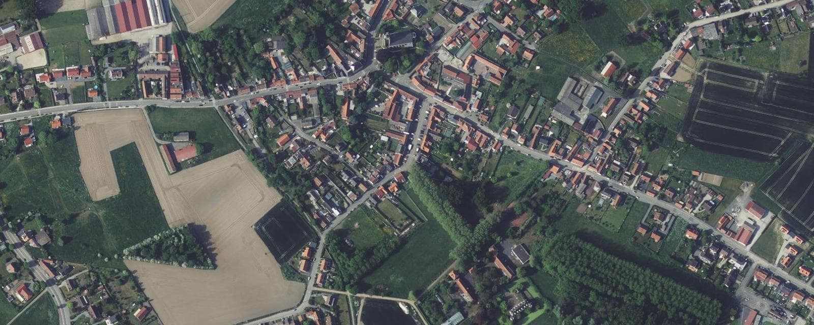 Vue aérienne de Bersée (Nord)