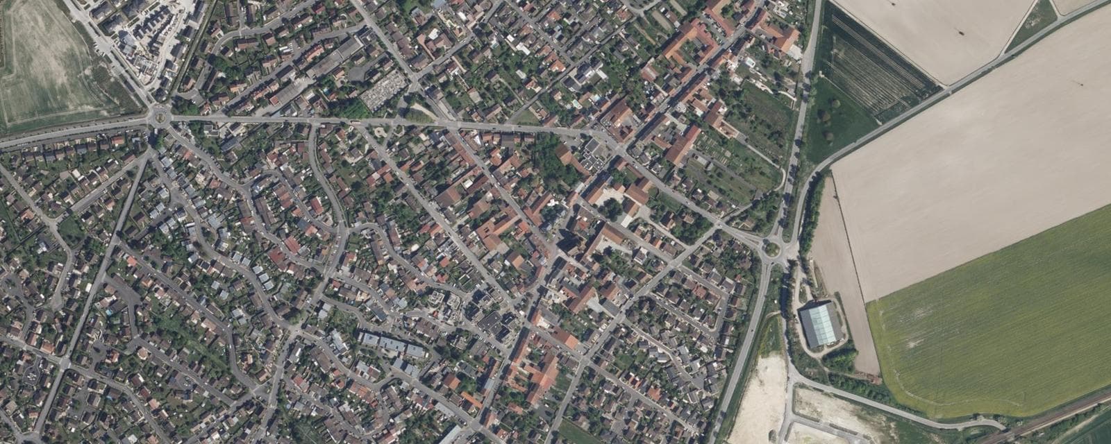 Vue aérienne de Bétheny (Marne)