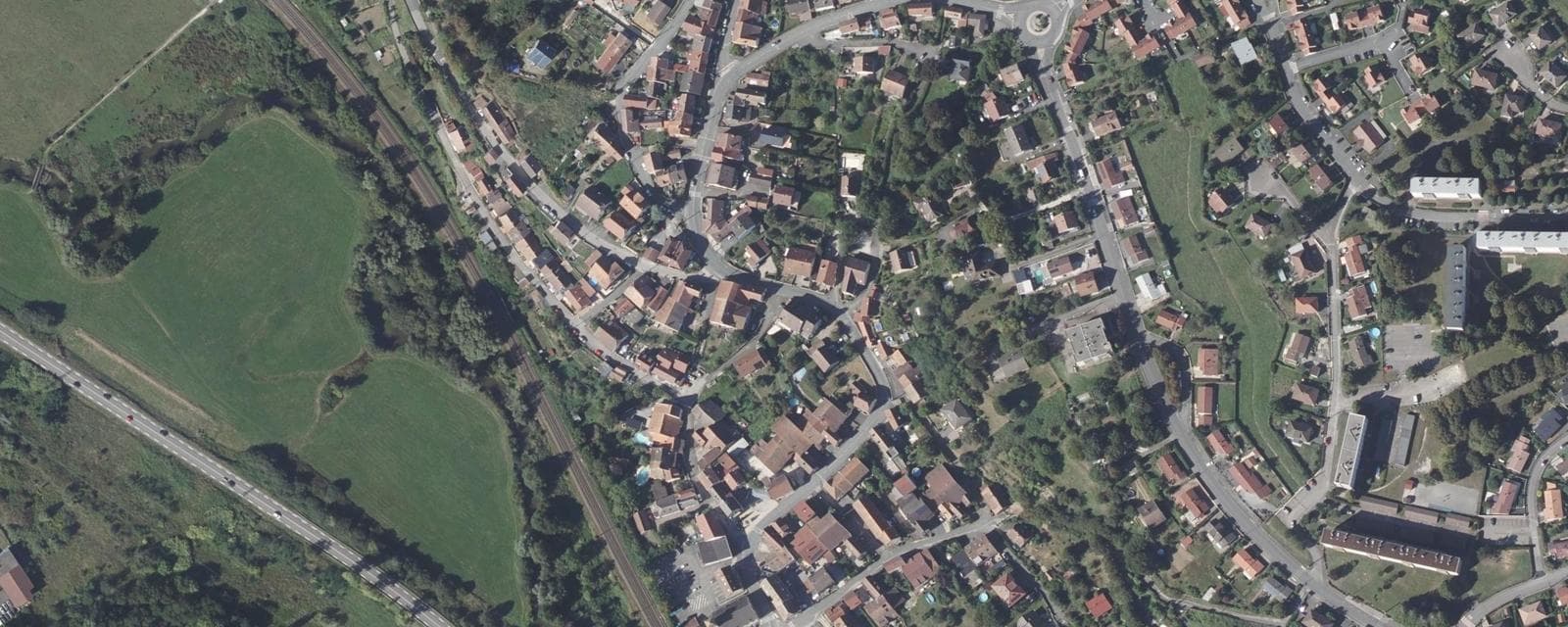 Vue aérienne de Bethoncourt (Doubs)