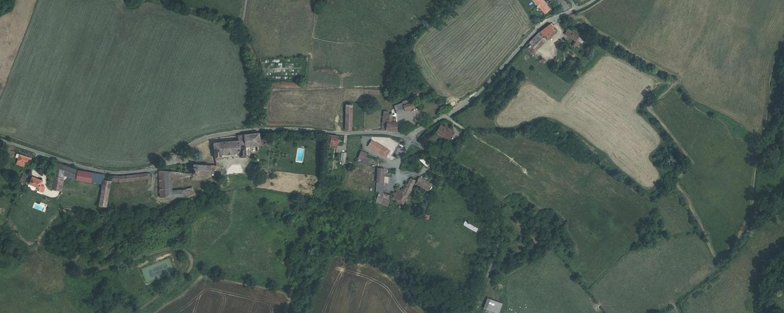 Vue aérienne de Bétous (Gers)