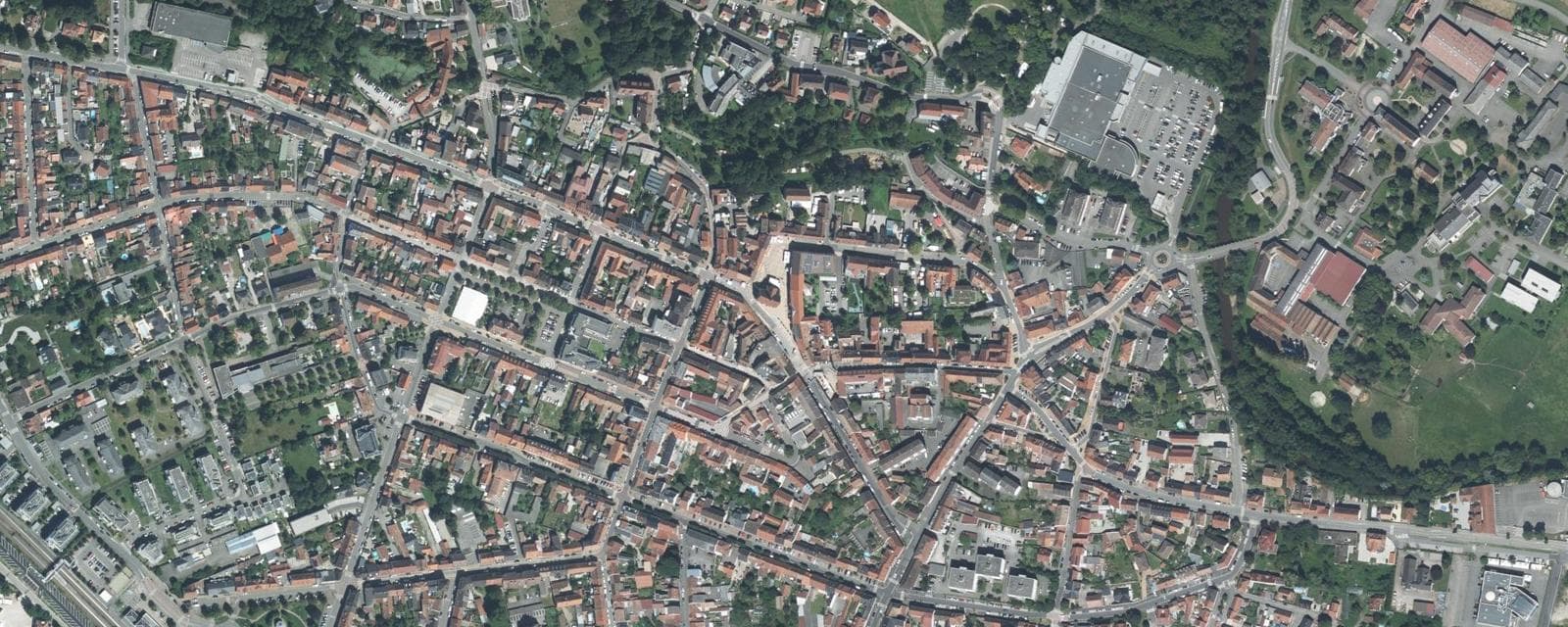Vue aérienne de Bischwiller (Bas-Rhin)