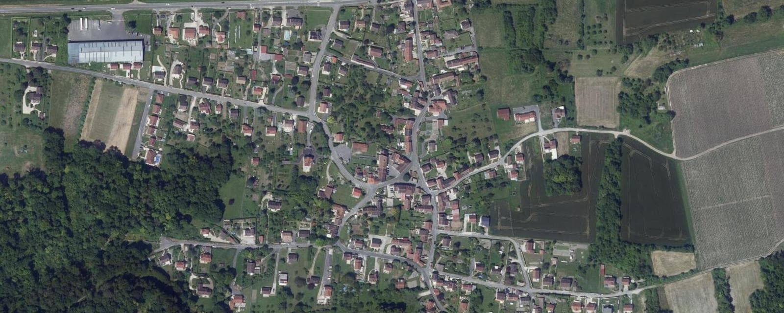Vue aérienne de Blesmes (Aisne)