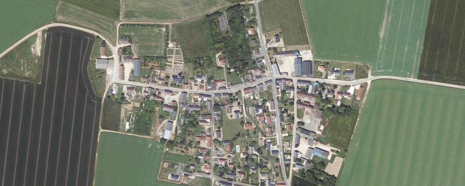 Vue aérienne de Boncé (Eure-et-Loir)