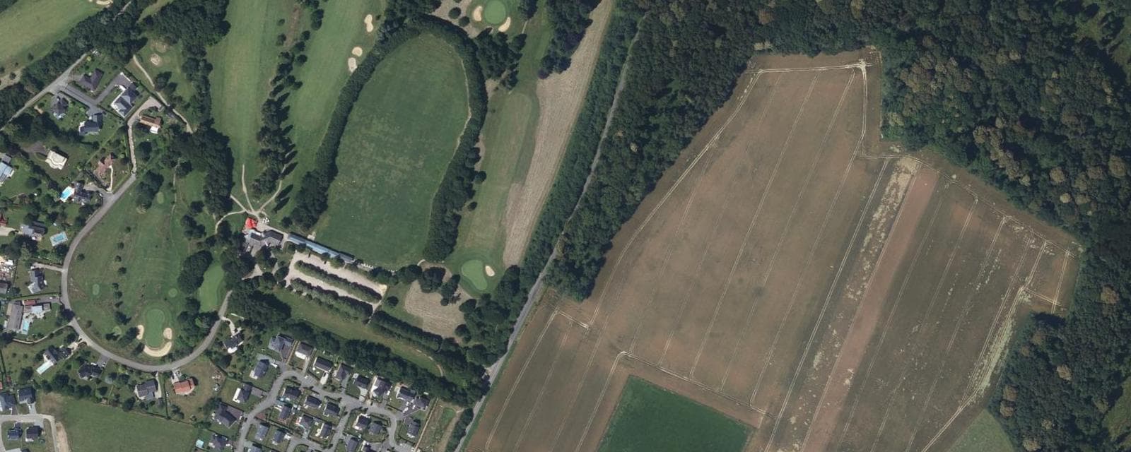 Vue aérienne de Bosc-Guérard-Saint-Adrien (Seine-Maritime)