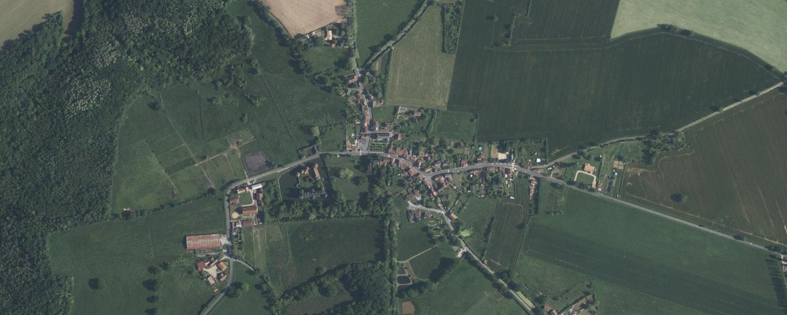 Vue aérienne de Bourg-Archambault (Vienne)