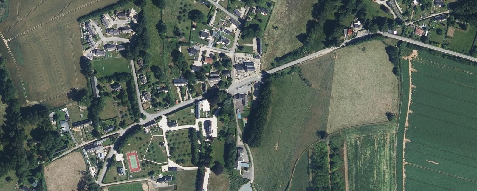 Vue aérienne de Bourville (Seine-Maritime)
