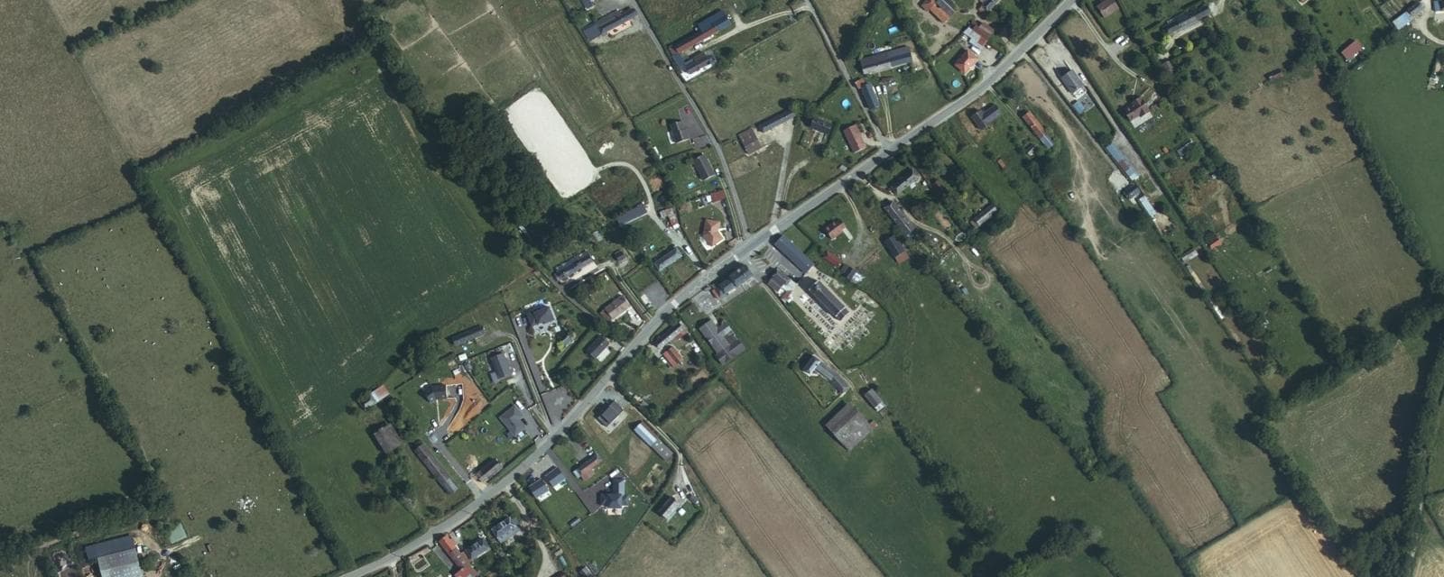 Vue aérienne de Bradiancourt (Seine-Maritime)