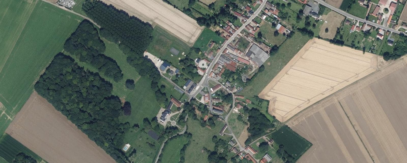 Vue aérienne de Brailly-Cornehotte (Somme)