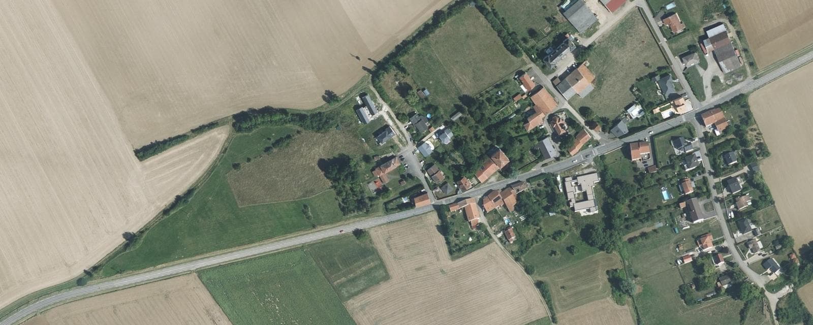 Vue aérienne de Buchy (Moselle)