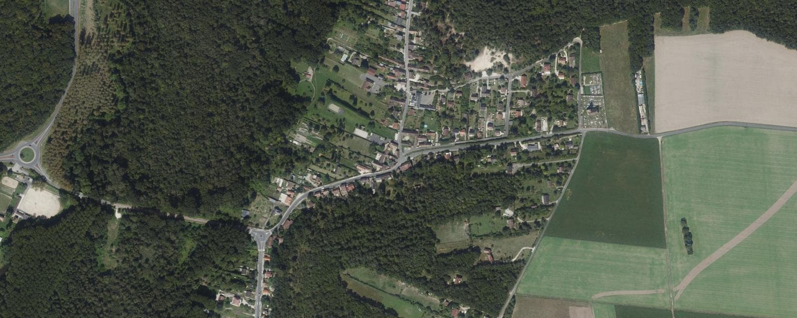 Vue aérienne de Buthiers (Seine-et-Marne)