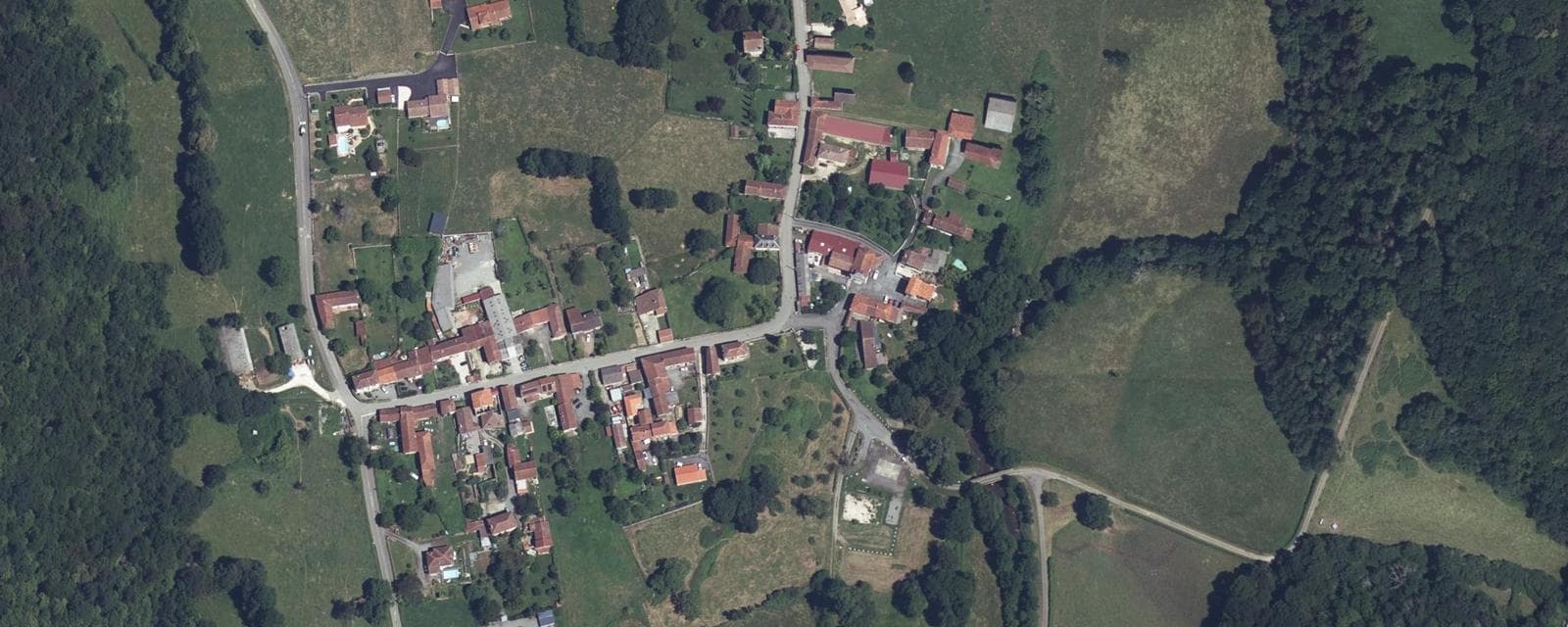 Vue aérienne de Cabanac-Cazaux (Haute-Garonne)