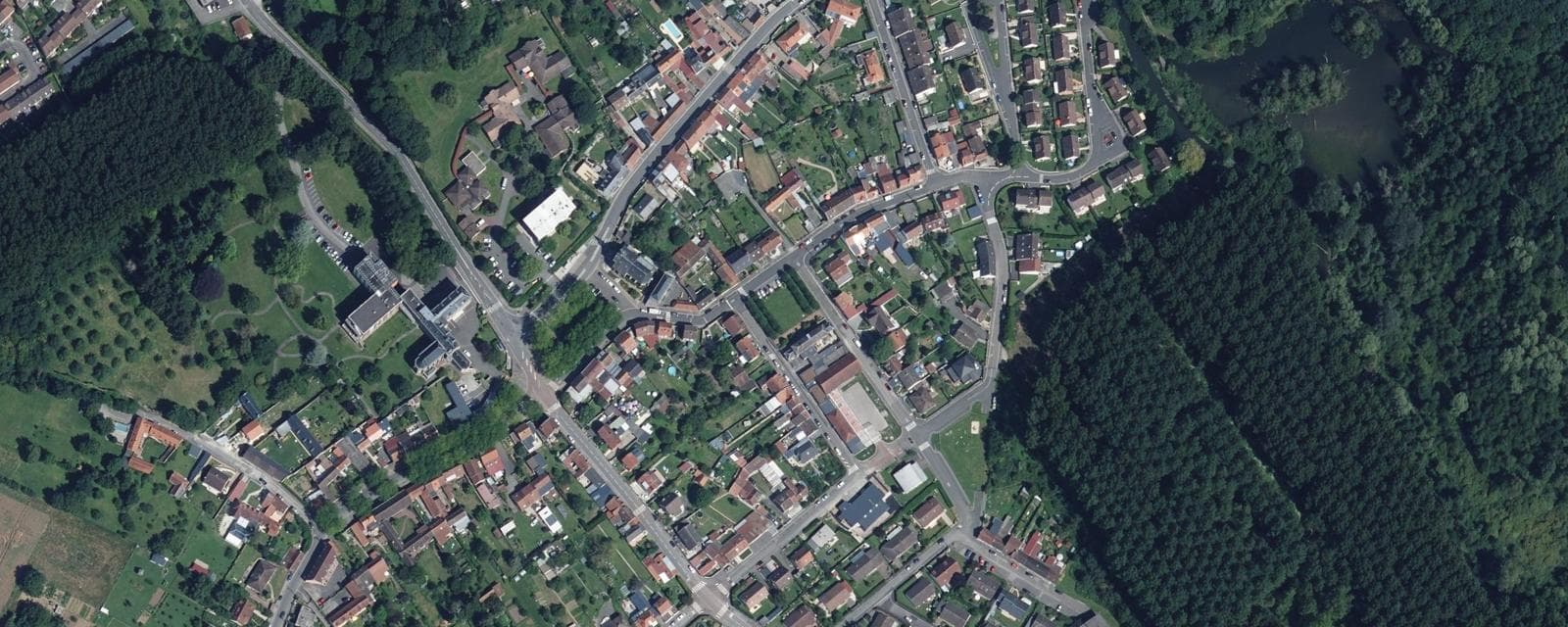 Vue aérienne de Cagny (Somme)