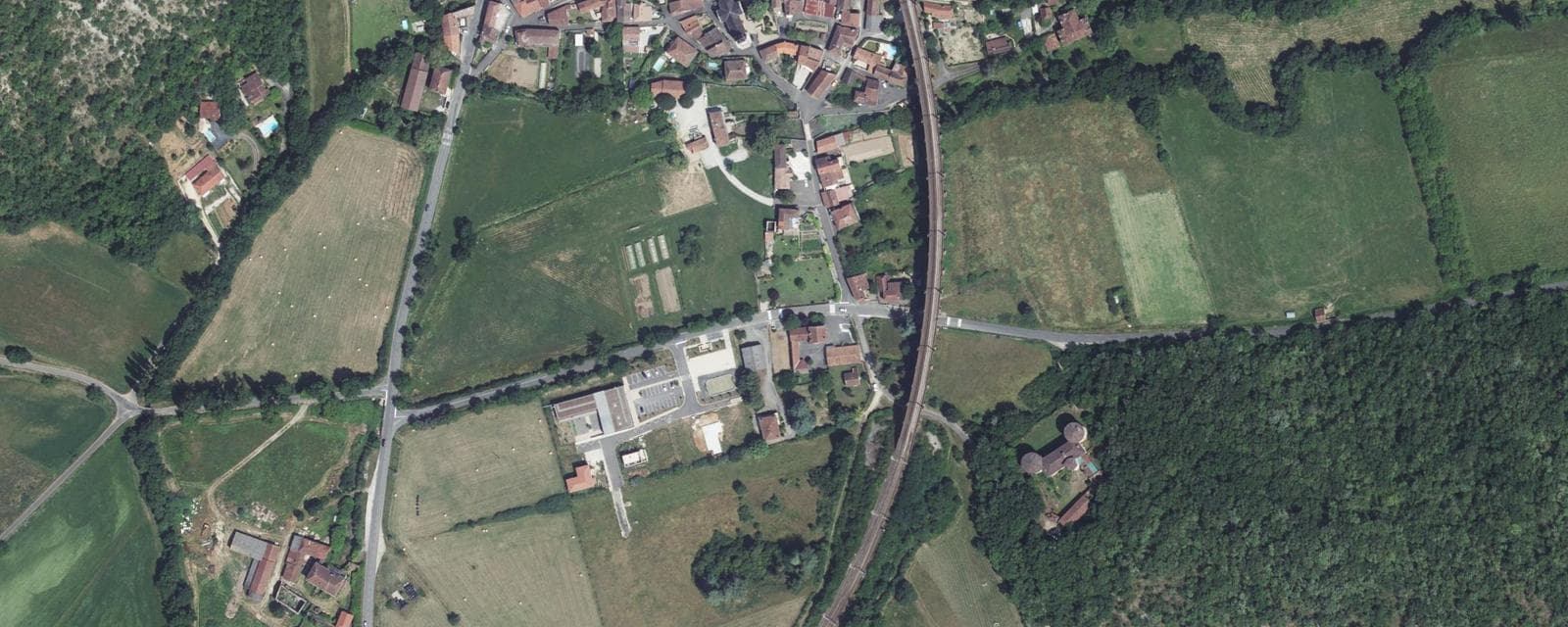 Vue aérienne de Calamane (Lot)