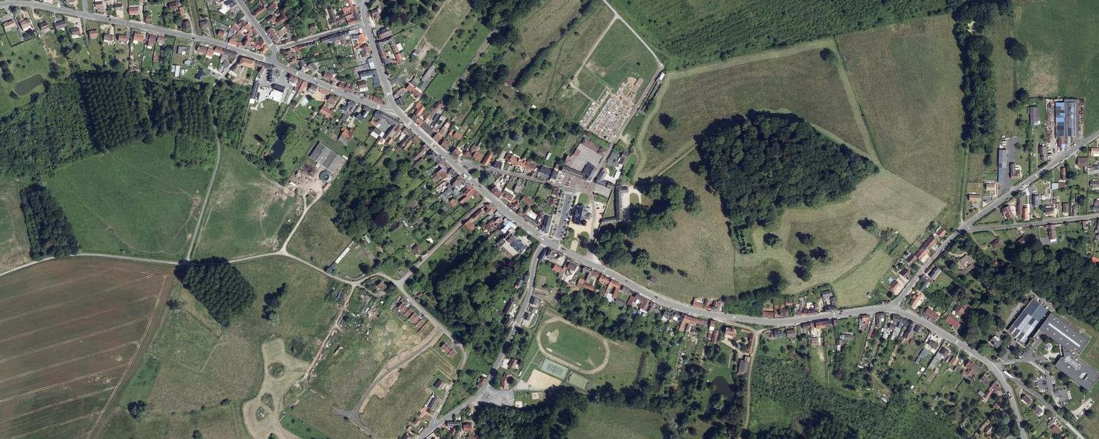 Vue aérienne de Carlepont (Oise)