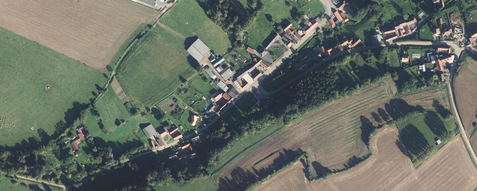Vue aérienne de Caucourt (Pas-de-Calais)