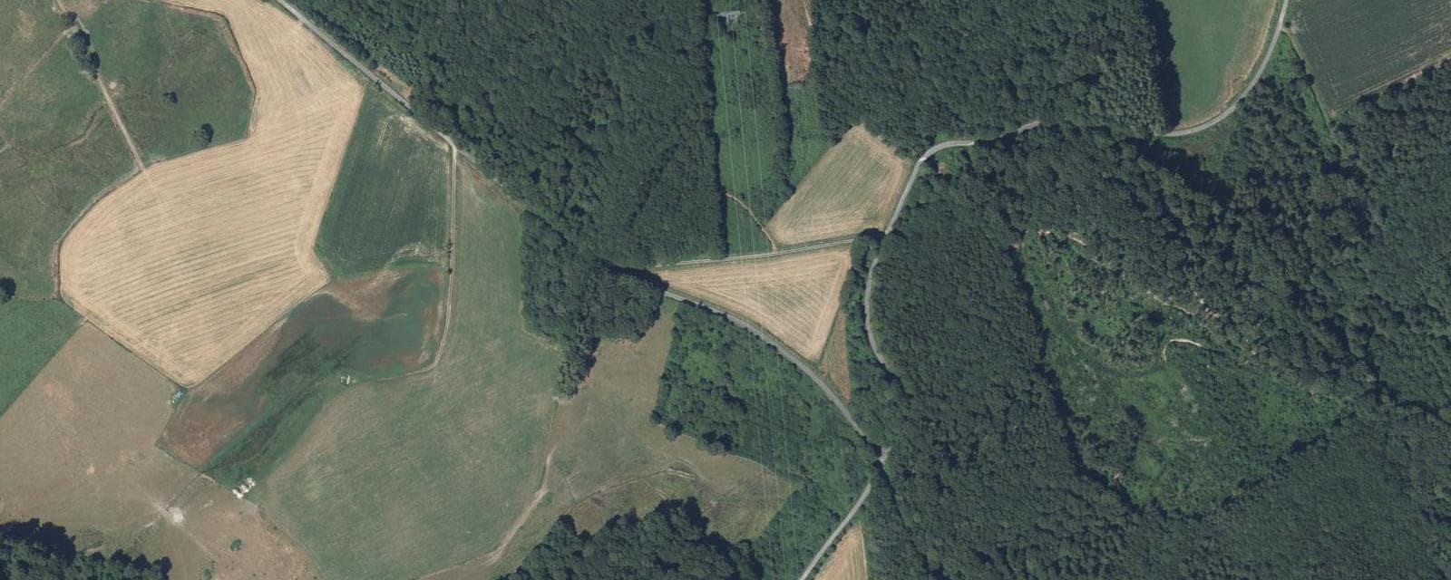 Vue aérienne de Ceyroux (Creuse)