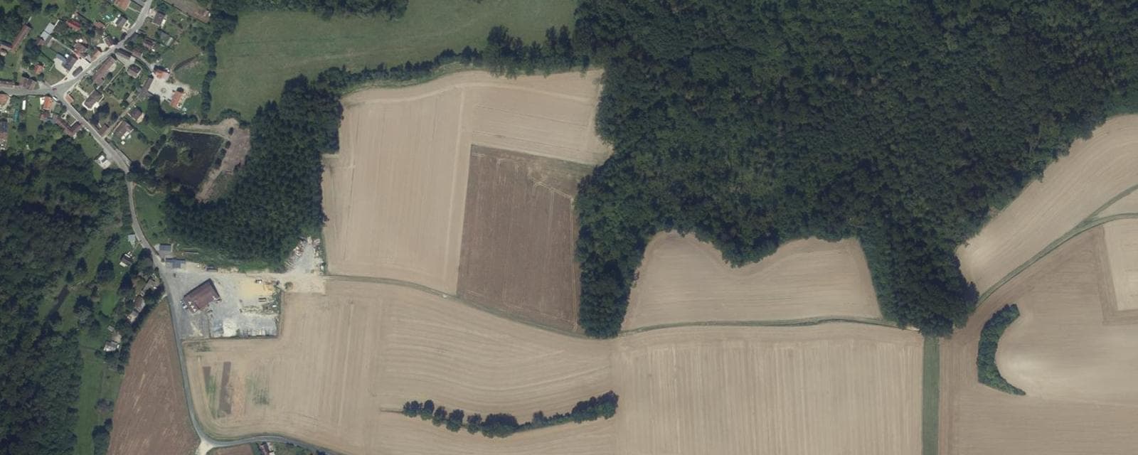 Vue aérienne de Chacrise (Aisne)