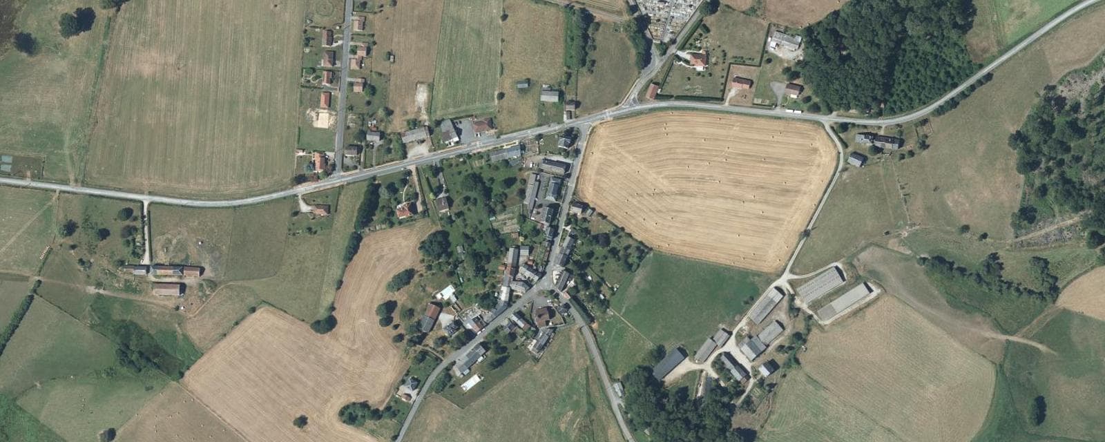 Vue aérienne de Chamborand (Creuse)