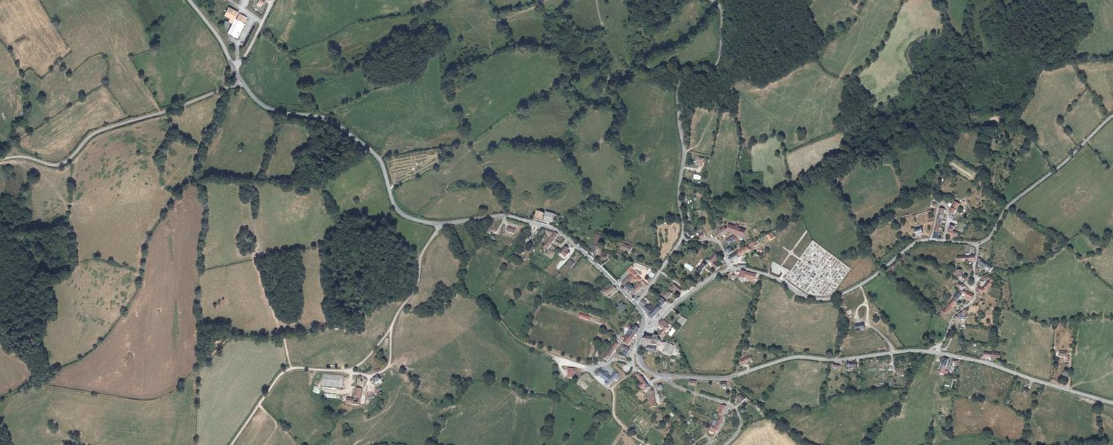 Vue aérienne de Champagnat (Creuse)