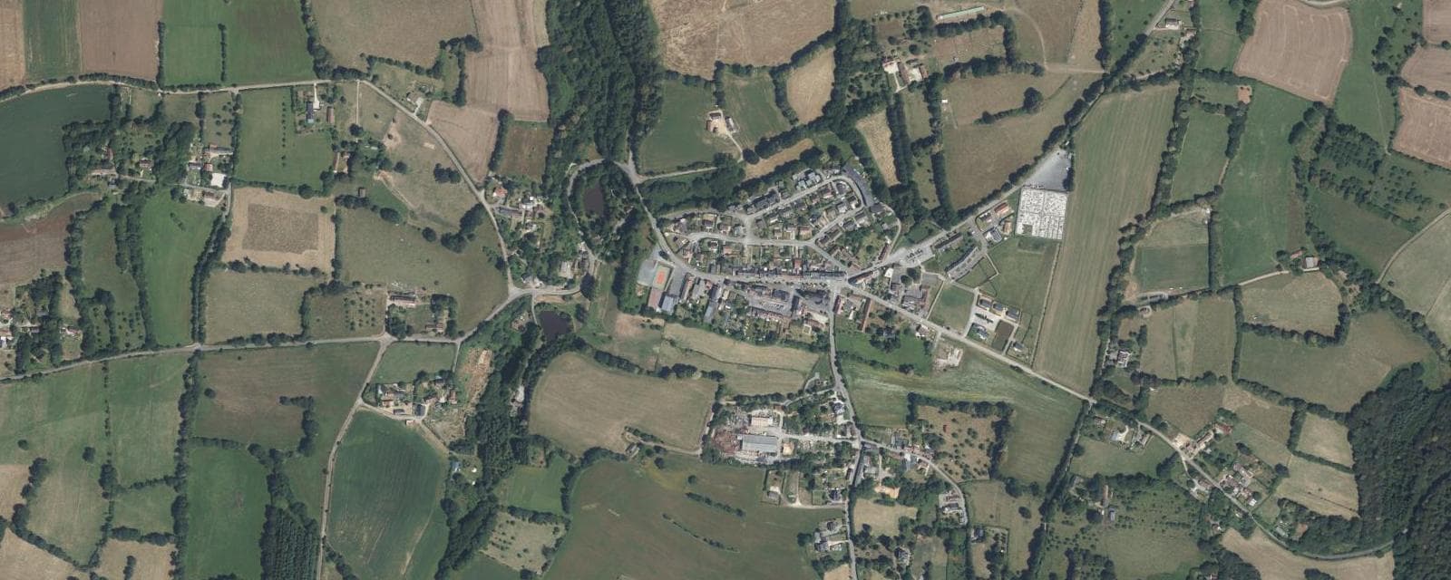 Vue aérienne de Champsecret (Orne)