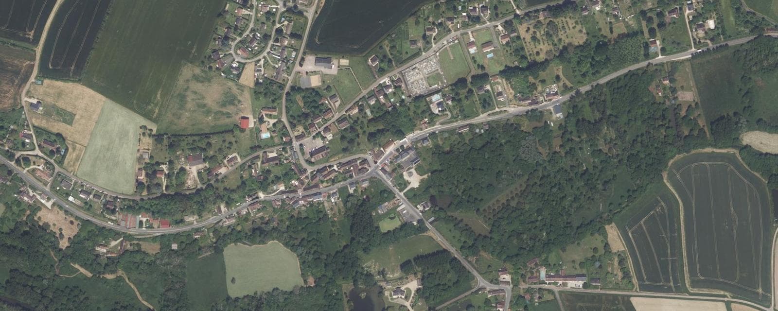 Vue aérienne de Chantecoq (Loiret)