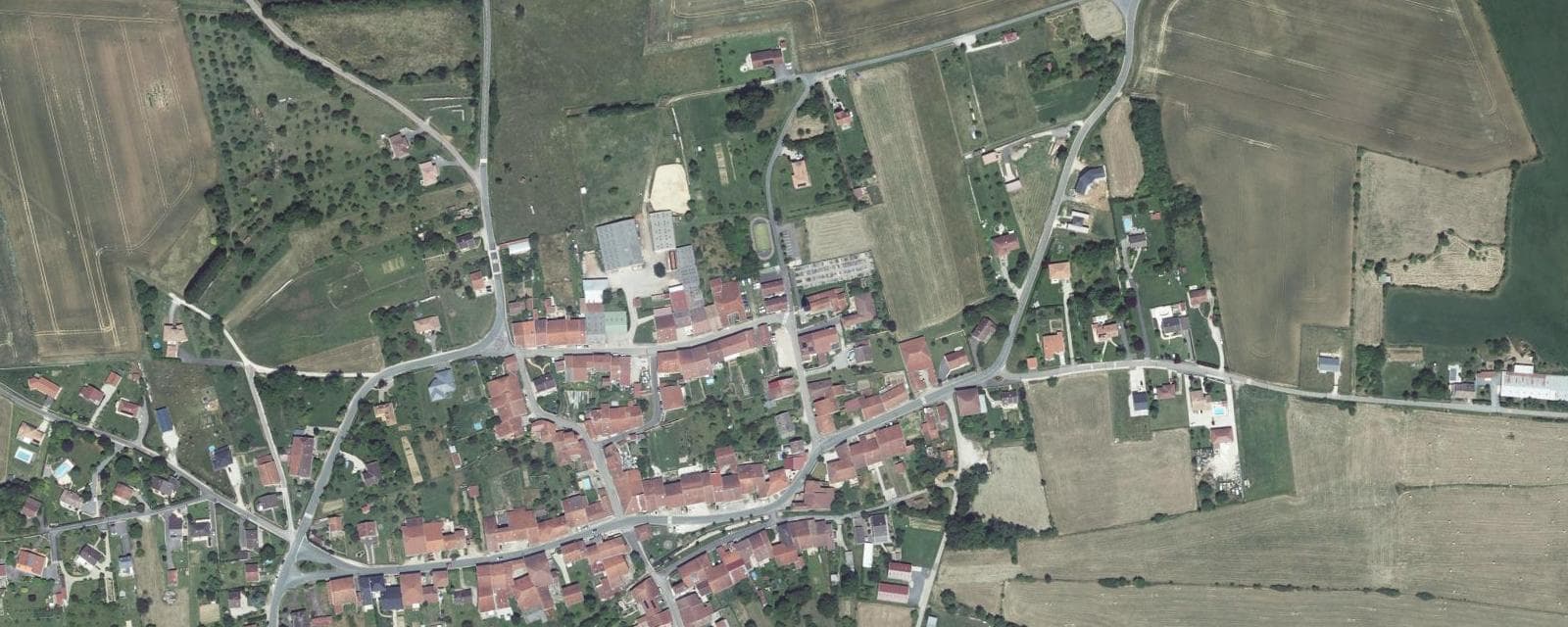 Vue aérienne de Chardogne (Meuse)
