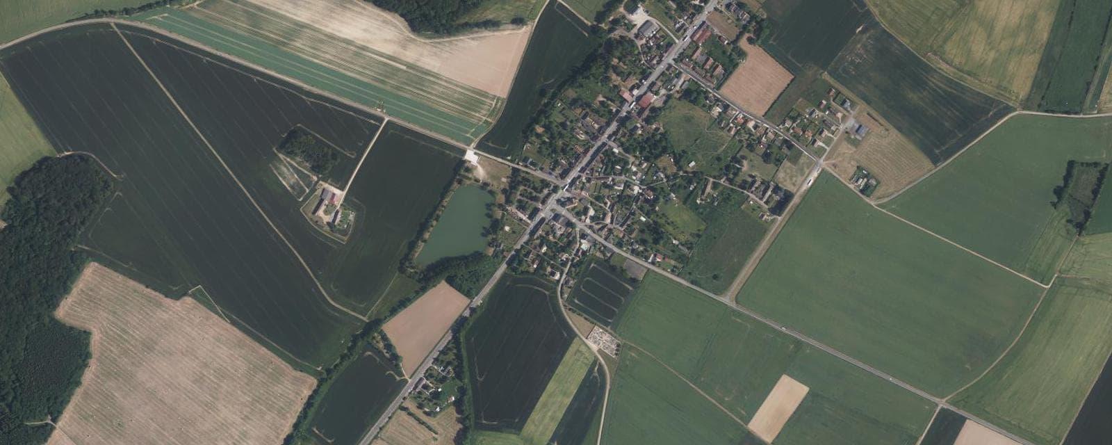 Vue aérienne de Charencey (Orne)